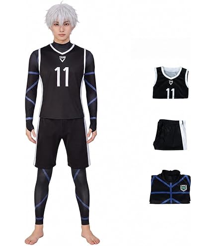  BLUE LOCK ジャージ XL ブラック Amazon.com: JEQHOZ Blue Lock Cosplay Costume Bluelock Anime Jersey