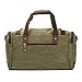 BLUBOON Travel Duffel Bag Canvas Weekender Overnight Carry-on Luggage with Genuine Leather Trim for Women Men (Army Green)