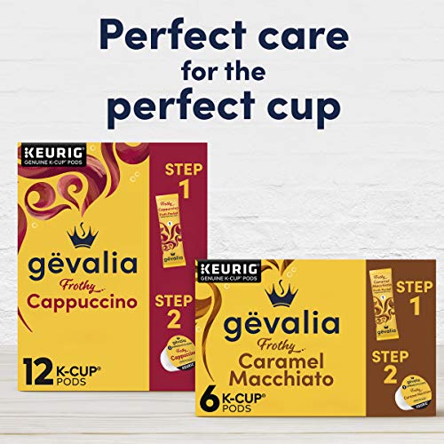 Gevalia Caramel Macchiato Espresso KCup Coffee Pods and Froth Packets
