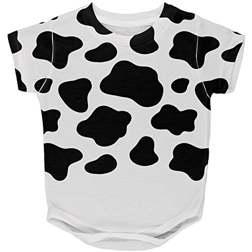 Halloween Dairy Cow Costume All Over Baby One Piece