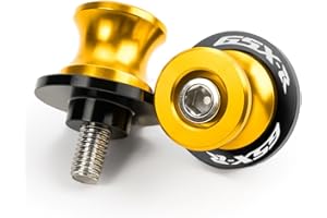 MOWOK Fit For Suzuki GSXR 125 250 300 600 750 1000 GSX-R750 GSX-R 600 GSX-R1000 GSXR750 GSXR600 GSXR1000 Accessories M8 Motorcycle Swingarm Spools Sliders Swing Arm Stand Screws (Gold)