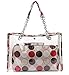 Zicac Women's Clear Transparent Beach Colorful Dot Wallet Swimming Tote Shoulder Bag (Red)