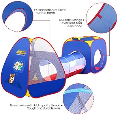 Peradix Spielzelt Kinderzelt Babyzelt mit krabbeltunnel 3-Teiliges