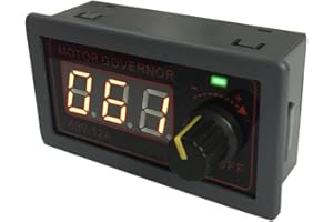 PROSHOPPING DC 12V 24V 36V 48V 12A 500W PWM Motor Speed Controller, Mini Speed Control Switch, Speed Regulator with Stepless Variable Rotary Knob - for Electric Motor, Brush Motor, Car, Generator, Fan (DC 9-60V)