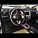 YGMONER 9.4 x 8 Inch Bling Car Trim Self-Adhesive Rhinestone DIY Decoration Sticker Accessories for Women, Interior Exterior Decoration (Small, Hot Pink)