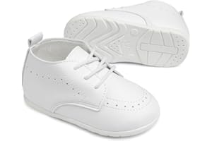 Miamooi Infant Baby Boys Girls Loafers Classic PU Leather Wedding Dress Shoes Toddler Brogue Formal Flat Lazy Crib Oxford First Walking Christening Shoe