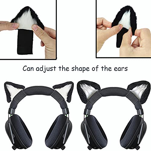 Cute Cat Ears Headphone Attachment,Adjustable Design Fit for Logitech G