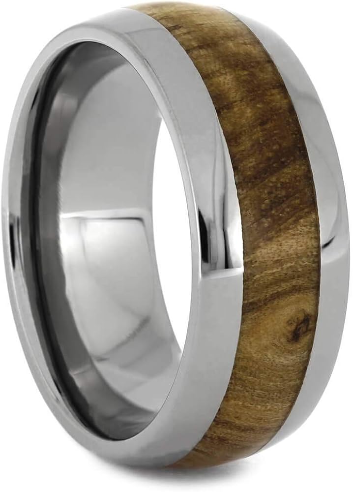 Jewelry By Johan Black Ash Wedding Band in Titanium, Size