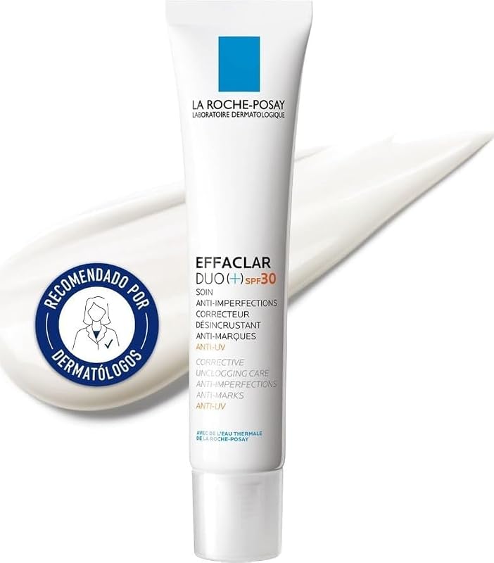 La Roche Posay Tratamento Anti-Imperfeições e Marcas com SPF30, Adequado para Peles Oleosas, Mistas ou Propensas a Acne, Fórmula com Aqua Posae Filiformis, Effaclar Duo (+), 40 ml