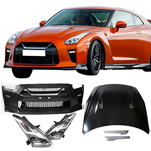 Buy Hood & Front Bumper Cover & Headlights Fits 20092018 Nissan GTR GT