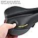 Comfortable Men Women Bike Seat – DAWAY C66 Foam Padded Leather Road Mountain Bicycle Saddle Cushion with Taillight, Waterproof, Soft, Breathable, Fit MTB, Most Bikes, for Everyone, 1 Year Warrantythumb 2