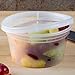 SunnyCare® 12 oz.Microwavable Translucent Plastic Deli Container with Lid -(Case of 250)
