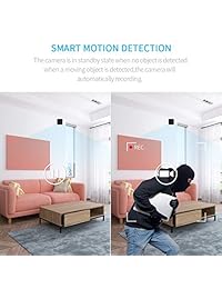 Joytrip Cámara de Seguridad Inalámbrico HD Cámara Oculta Mini Cámara Interior Batería Recargable Integrada con Detección de Movimiento Visión Nocturna para el Hogar Vigilancia Bebé Anciano Mascota Monitor