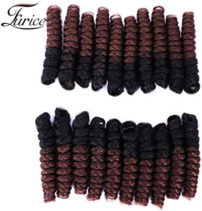 Furice Jamaican Bounce Curl Crochet Hair African Curly Braids Ombre brown Burgundy Gray 10 20inch10inch^^^1b 30