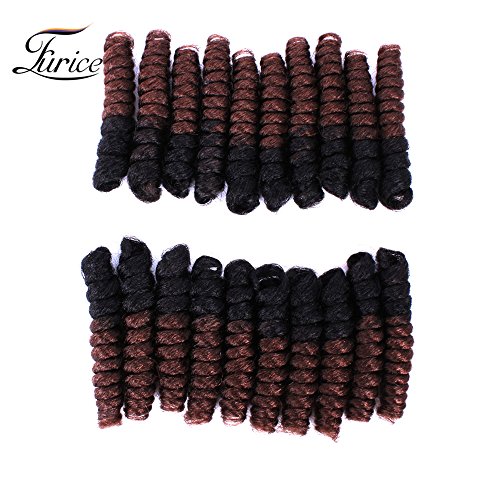 Furice Jamaican Bounce Curl Crochet Hair African Curly Braids Ombre brown Burgundy Gray 10 20inch10inch^^^1b 30