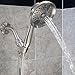Shower Massage Handheld With Hose - Massager & Mist Hand Held Showerhead Kit - High Pressure Removable Head And Mount - Adjustable Massaging Rainfall Spray, 2.5 GPM - Brushed Nickel