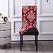 SUBCLUSTER 6 Pcs/Set Soft Stretchable Dining Chair Covers with Printed Floral Patterns,Spandex Banquet Chair Seat Protector Slipcovers for Holiday Home Party, Hotel, Wedding Ceremony (Style 8)