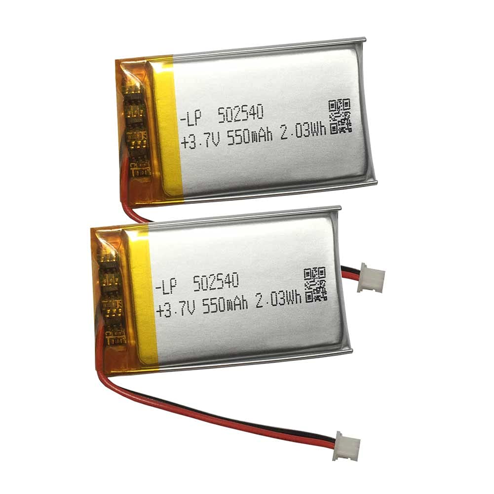 502540 550mAh Battery Replacement for Sena SMH5 / SMH5D FM / SPH10H FM Motorcycles Bluetooth Headset, ICP50 25 40P Battery for Nextbase 312GW Dash cam 2Pack