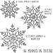 Silver Glitter Snowflake Christmas Ornaments - Set of 36 - Assorted Sizes of Silver Glittered Snowflakes -12 Each of Size - 4
