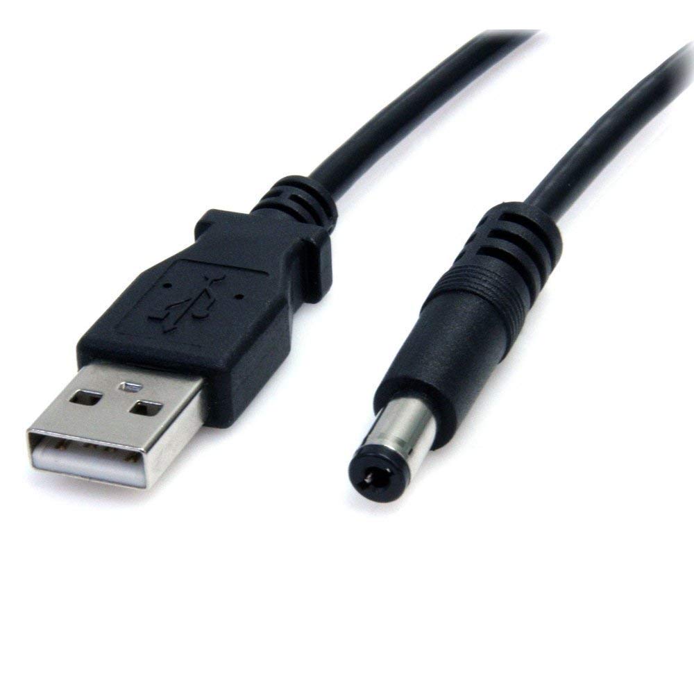 conecto CC20036 Low Voltage Charging Cable USB-A Male to DC Barrel Plug 5.5 x 2.5 mm 0.60 m Black