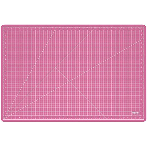 US Art Supply 24" x 36" PINK/BLUE Professional Self Healing 5-Ply Double Sided Durable Non