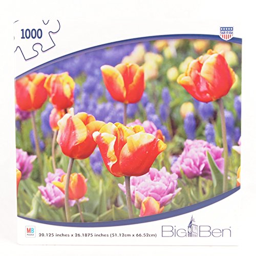 Big Ben Jigsaw Puzzle of a Field of Tulips