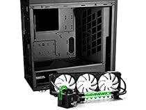 DEEPCOOL GENOME worldwide first unique PC case with integrated 360mm liquid cooling system Black case with Green helix