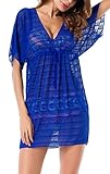 Costyleen Womens Summer Sexy See-through Bikini Cover up Sun Protective Beach Dress