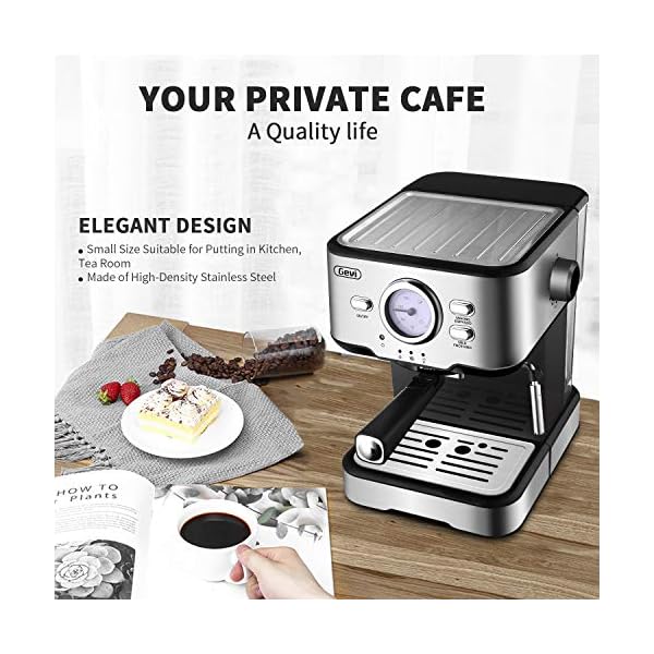Gevi Espresso Machine 15 Bar Coffee Machine with Foaming Milk Frother