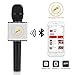 GAGA Wireless Microphone Q7 Karoake Pro, Rechargeable 3-in-1 2600mAh, Portable Handheld Bluetooth Karaoke Microphone and Speaker, Karaoke Machine KTV for iPhone, iPad, Android or PC (Black)