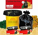 Shalimar Premium Garbage Bags (Large) Size 60 cm x 81 cm 6 Rolls (90 Bags) (Trash Bag/ Dustbin Bag)