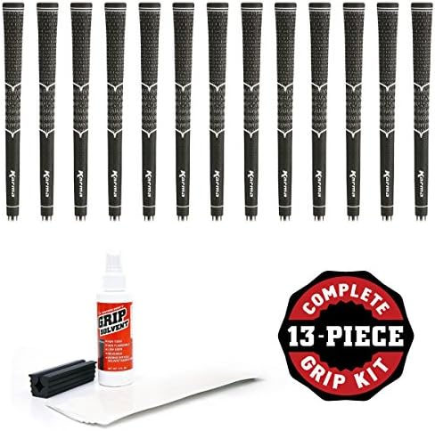 Karma V-Cord Standard Golf Grip Kit with Tape/Solvent/Vise clamp (13 Piece)