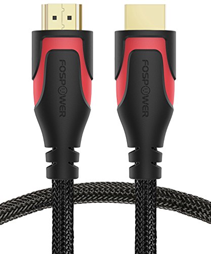 HDMI Cable - 1FT, FosPower 4K Latest Standard 2.0 HDMI Ready [UL Listed][Nylon Braided Cord] - Ultra High Speed 18Gbps - Supports 4K 2160p HDR UHD 3D HDR 1080p Ultra HD (24K Gold Plated Connector)