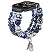 V-MORO Bracelet Compatible with 44mm Series 4 Apple Watch Bands 42mm Women Fashion Handmade Elastic Stretch Beads with Black Stainless Steel Adapters Strap for iWatch Series 4/3/2/1 42mm/44mm Navy