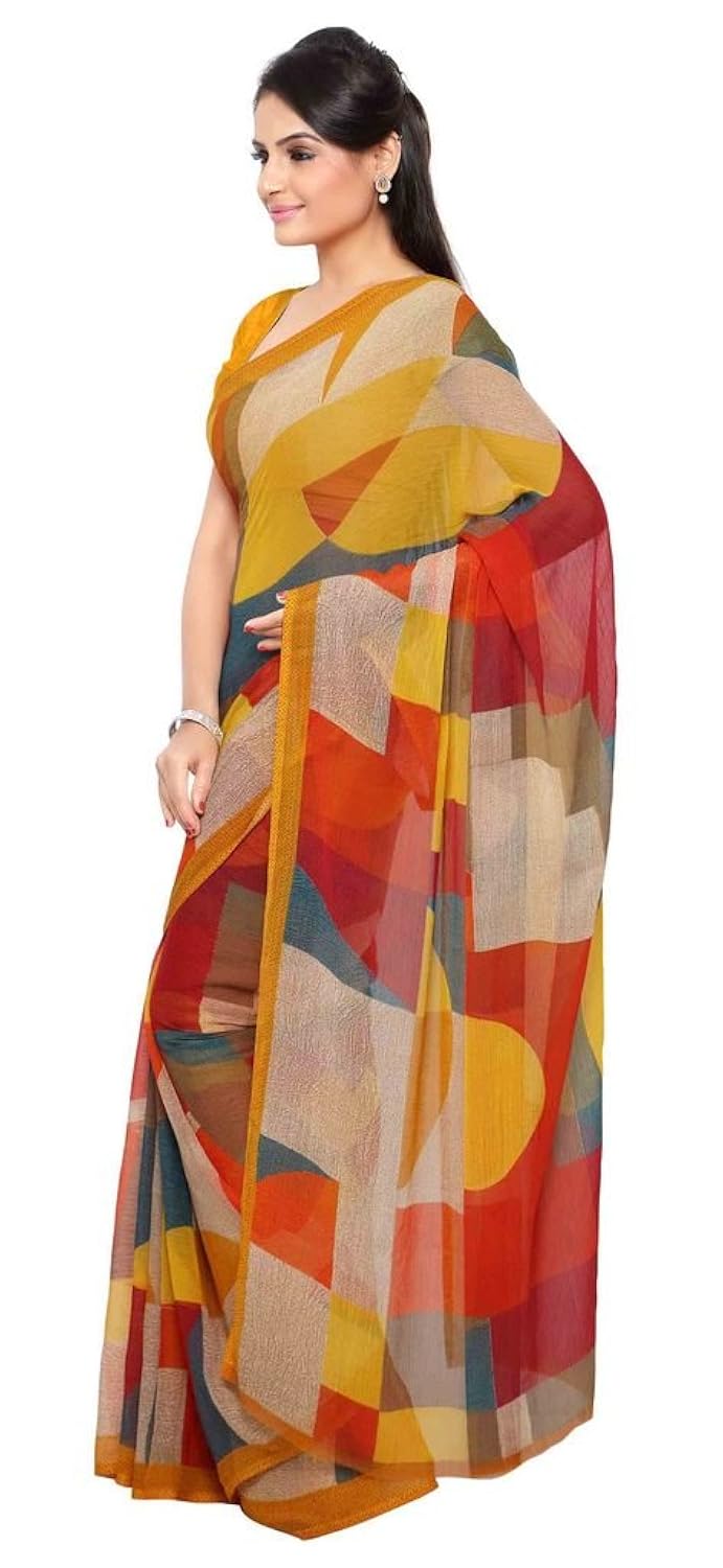 vaamsi chiffon saree with blouse piece