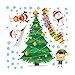 Kiddale Christmas Wall Decals,Removalble Santa Claus Christmas Tree Wall Stickers for DIY Home Décor