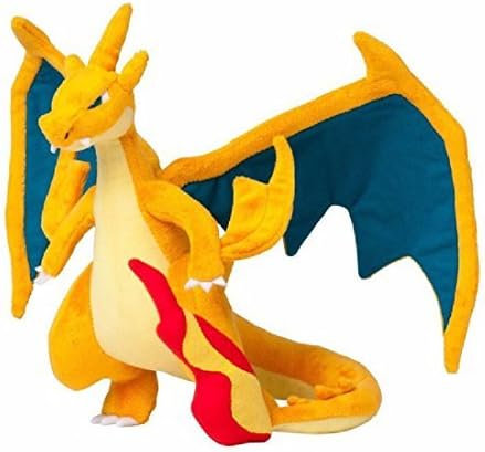 Pokemon Charizard Plush Toy Blue Color Mega Charizard Plush Doll Toys Gifts Yellow by Xiangxin