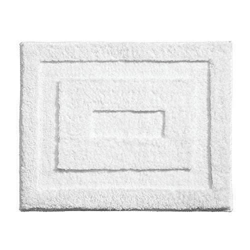 mDesign mDesign Soft Microfiber Polyester Bathroom Spa Rug Set - Water Absorbent, Machine Washable – Includes Plush Non-Slip Rectangular Accent Rug, Contour Mat, Toilet Lid Cover- Set of 3, Pure White - Thumbnail 6