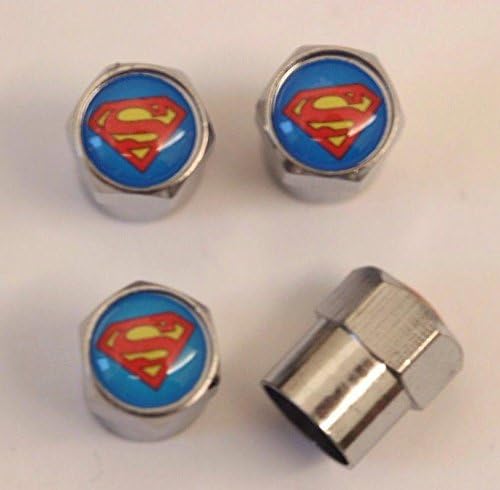 Car Auto Superman Tire Valve Stem Cap Caps Blue Color For All Cars