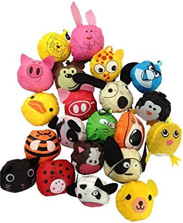 Zondam 5Pack Portable Reusable Shopping Tote Bag Eco Shopping Bag Grocery Bag Shopping Travel Bag Foldable, Folded into Lovely Animal