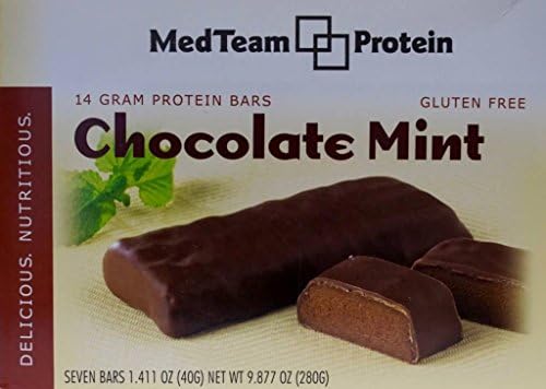 Healthwise Chocolate Mint Protein Bar (7 bars of 1.411 oz, net 9.877 oz) - High Protein Chocolate Mint Bar