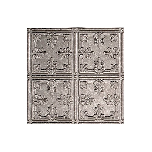 Fasade - Traditional Style/Pattern #10 Galvanized Steel Lay in Ceiling Tile/Ceiling Panel - Fast and Easy Installation (12" x 12" Sample)