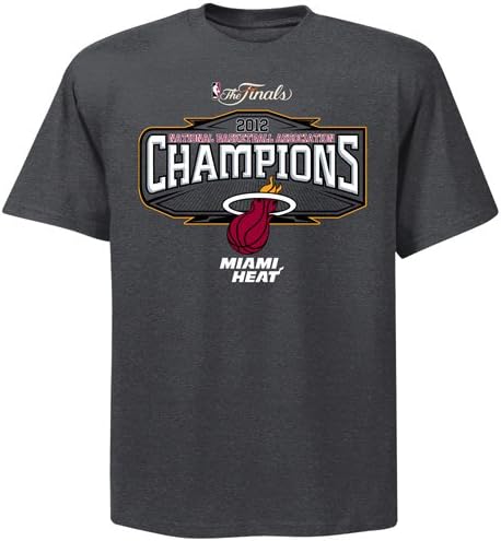Amazon.com : Majestic NBA Miami Heat 2012 NBA Finals Champions Bracket T-Shirt - Charcoal 