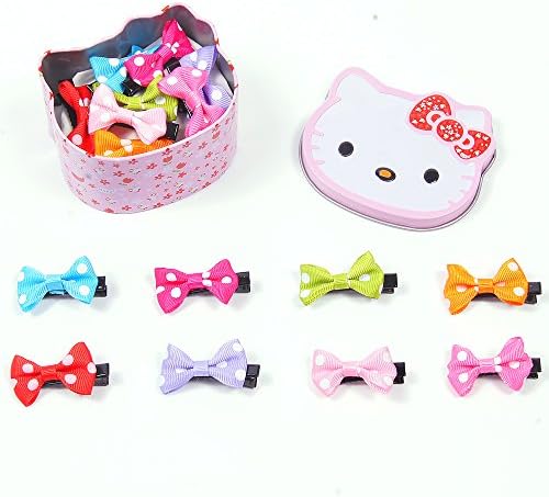 Seebedoo Baby Hair Bows Clips Barrettes pins Grosgrain For Girls Toddlers Babies Teens Kids 8Piece