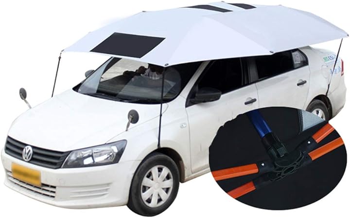 Lixiong Auto Zelt Regenschirm Draussen Autos Tragbar Sonne Schatten Beweglich Carport Schutz Uberdachung Diebstahlsicherung Winddicht 2 Grosse Size 3 2x2 2cm Amazon De Kuche Haushalt
