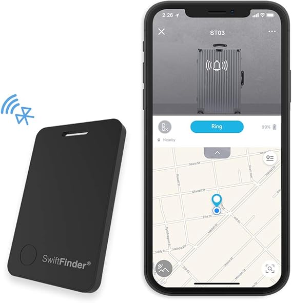 Smart Luggage Tag ST03,Locator Tag with Phone Finder for Luggages