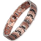 Rainso Mens Copper Titanium Magnetic Bracelet Wristband Pain Relief for Arthritis
