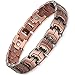 Rainso Mens Copper Titanium Magnetic Bracelet Wristband Pain Relief for Arthritis