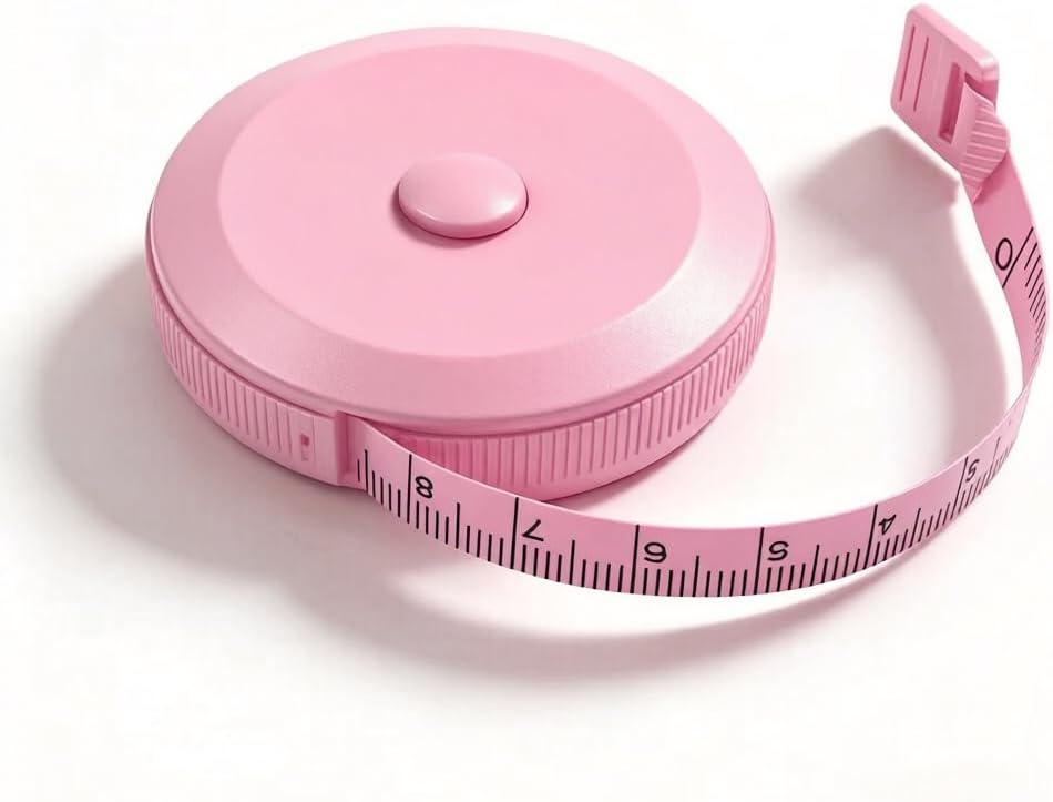 Wintape Soft Body Measuring Tape 150 cm Pink Retractable Double Sided 2 Pieces