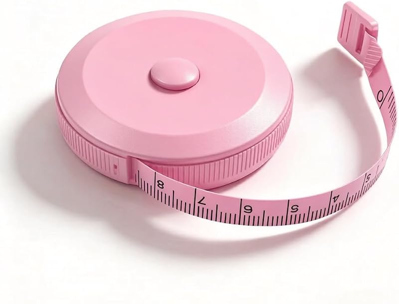 Wintape Soft Body Measuring Tape 150 cm Pink Retractable Double Sided 2 Pieces